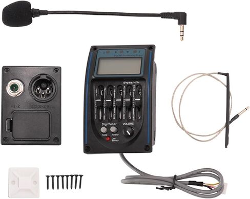 A48F-5 Acoustic Guitar Pickup EQ Preamp with LCD Tuner and Microphone in Saudi Arabia