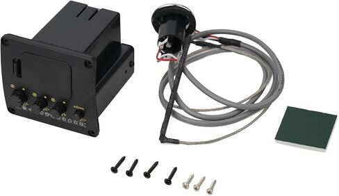 مضغوط الغيتار الأسود الصغير EQ preamp - نظام معادل بيزو خفيف الوزن للأدوات الصوتية in Kuwait