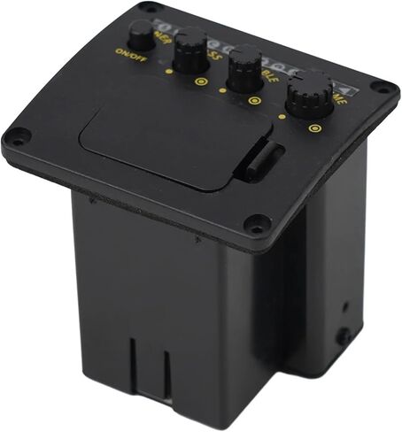 مضغوط الغيتار الأسود الصغير EQ preamp - نظام معادل بيزو خفيف الوزن للأدوات الصوتية in Kuwait