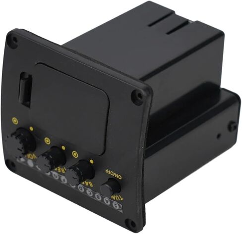 مضغوط الغيتار الأسود الصغير EQ preamp - نظام معادل بيزو خفيف الوزن للأدوات الصوتية in Kuwait
