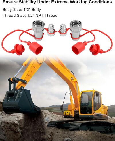 1/2" Ag Hydraulic Quick Connect Tractor Coupler Fit for Parker 6000 Series Faster ANV Series AEROQUIP 5600 Series Hansen HA15000 Series, ISO 7241-A Hydraulic Couplers in Saudi Arabia