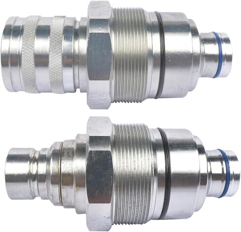 GELUOXI AT406475 AT406474 Hydraulic Flat Face Coupler Male & Female Set 7246799 7246802 Replacement for John Deere 318E 319E Bobcat E32 E34 E35 E42 S130 S150 S185 S250 S450 S550 in Saudi Arabia