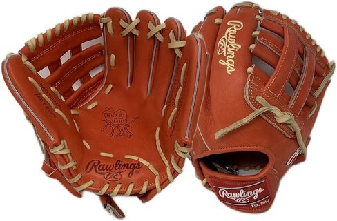 Rawlings | Heart of The Hide Baseball Glove | Red-Orange |Standard Fit Models | Sizes 11.5" - 12.75" | Multiple Styles (Red-Orange | H Web, 11.5" | Infield, Right Hand Throw) in Kuwait