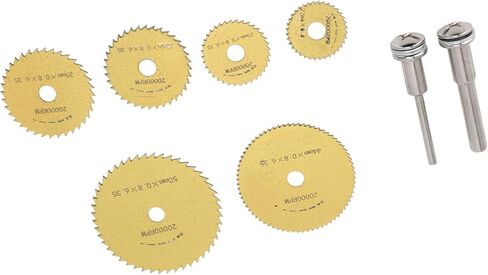 High Speed Steel Cutting Disc Set Premium Durable HSS Saw Blades for Wood Metal Steel Cutting 6 Sizes Included 8Pcs Kit with Connectors in Saudi Arabia