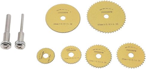 High Speed Steel Cutting Disc Set Premium Durable HSS Saw Blades for Wood Metal Steel Cutting 6 Sizes Included 8Pcs Kit with Connectors in Saudi Arabia