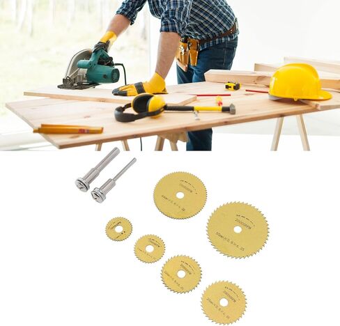 High Speed Steel Cutting Disc Set Premium Durable HSS Saw Blades for Wood Metal Steel Cutting 6 Sizes Included 8Pcs Kit with Connectors in Saudi Arabia