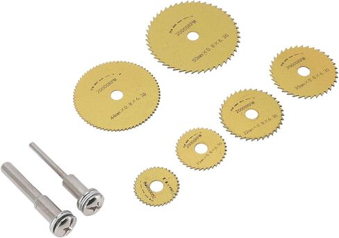 High Speed Steel Cutting Disc Set Premium Durable HSS Saw Blades for Wood Metal Steel Cutting 6 Sizes Included 8Pcs Kit with Connectors in Saudi Arabia