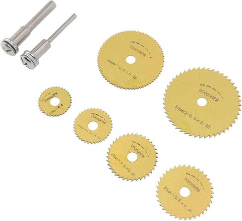 High Speed Steel Cutting Disc Set Premium Durable HSS Saw Blades for Wood Metal Steel Cutting 6 Sizes Included 8Pcs Kit with Connectors in Saudi Arabia