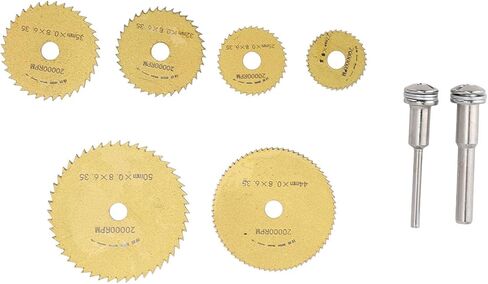 High Speed Steel Cutting Disc Set Premium Durable HSS Saw Blades for Wood Metal Steel Cutting 6 Sizes Included 8Pcs Kit with Connectors in Saudi Arabia