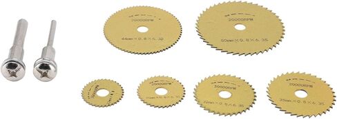 High Speed Steel Cutting Disc Set Premium Durable HSS Saw Blades for Wood Metal Steel Cutting 6 Sizes Included 8Pcs Kit with Connectors in Saudi Arabia
