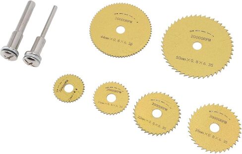 High Speed Steel Cutting Disc Set Premium Durable HSS Saw Blades for Wood Metal Steel Cutting 6 Sizes Included 8Pcs Kit with Connectors in Saudi Arabia