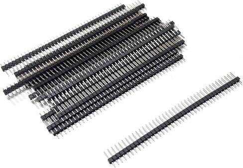 40 Pin Header - 2.54mm Single Row Male Header Connector for Arduino, Breadboard, PCB Connectors (Straight, 12) in Saudi Arabia