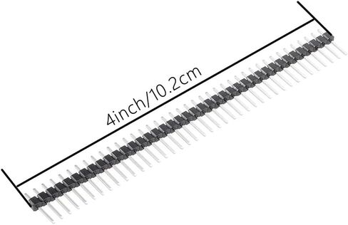 40 Pin Header - 2.54mm Single Row Male Header Connector for Arduino, Breadboard, PCB Connectors (Straight, 12) in Saudi Arabia