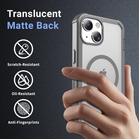 for iPhone 15 Pro case, [Compatible with MagSafe][Military Grade Drop Protection][Heavy Duty Protection][Non-Slip][Shockproof] with 2-Layer Durable Bumper Phone Case 6.1''-Rose in Saudi Arabia
