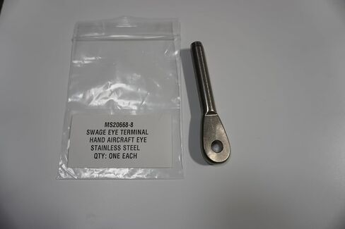 Swage Eye Terminal Hand Aircraft Eye,Loos Cableware MS20668-8 in Saudi Arabia