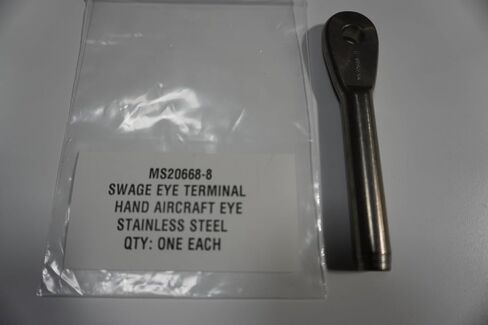 Swage Eye Terminal Hand Aircraft Eye,Loos Cableware MS20668-8 in Saudi Arabia