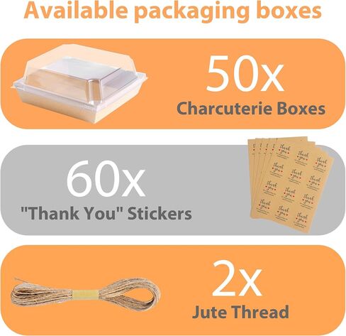 Charcuterie Boxes with Clear Lids (50 Pack),Mini Charcuterie Containers,To Go Paper Small Charcuterie Boxe,Disposable Food Box Container - Pastry,Cookie,Sandwich, Cake,Dessert,Snack in Saudi Arabia