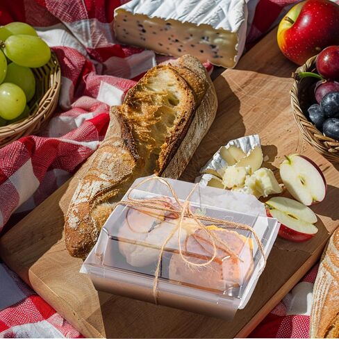 Charcuterie Boxes with Clear Lids (50 Pack),Mini Charcuterie Containers,To Go Paper Small Charcuterie Boxe,Disposable Food Box Container - Pastry,Cookie,Sandwich, Cake,Dessert,Snack in Saudi Arabia