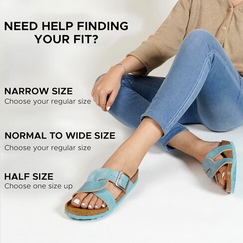 AEROTHOTIC Cork Recovery Slides for Women Adjustable Straps Cross Sandals in Saudi Arabia