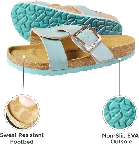 AEROTHOTIC Cork Recovery Slides for Women Adjustable Straps Cross Sandals in Saudi Arabia