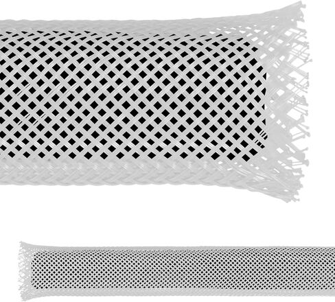 Electriduct 3" PET Expandable Braid Sleeving Flexible Wire Mesh Sleeve - 10 Feet - Black in Kuwait