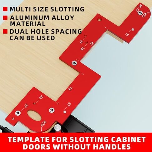 U-Shaped Groove Aluminum Alloy Thickened Slotting Mold for Cabinet and Wardrobe Without Handles in Carpentry in Saudi Arabia