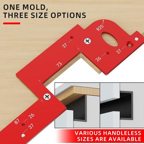 U-Shaped Groove Aluminum Alloy Thickened Slotting Mold for Cabinet and Wardrobe Without Handles in Carpentry in Saudi Arabia