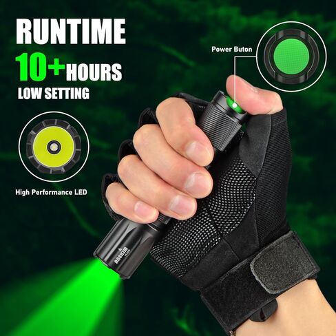 HL25 Green Hunting Flashlight Kit - 1300 Lumen High Lumen Tactical Predator Light Hunting for Hog Coyote Night Hunt Tactical Green Green in Kuwait