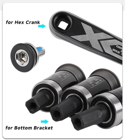 2pcs دراجة 8 مم hex crank ذراع تثبيت مسامير البراغي مع أغطية - مسامير قوس أسفل القبعة للدراجات الجبلية والطرق - متوافقة مع FSA ، suntour ، prowheel والمزيد in Kuwait