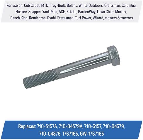 Clutch Bolt Replacement for Cub Cadet, MTD, Troy-Bilt, Bolens, White Outdoor, Craftsman - 710-3157A, 710-04379A, 1767165 in Saudi Arabia