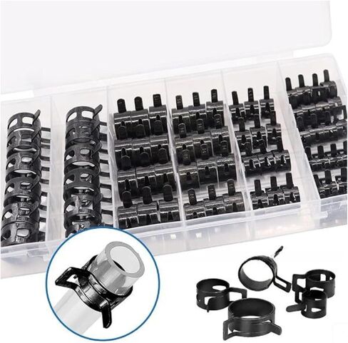 Pack of 72 Sturdy Rubber Lined P Clip Spring Steel Pipes Clamps Accessory for Automotive and Industrial Wiring in Saudi Arabia