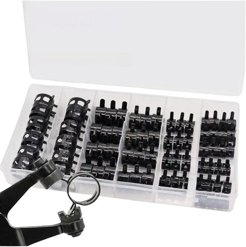 Pack of 72 Sturdy Rubber Lined P Clip Spring Steel Pipes Clamps Accessory for Automotive and Industrial Wiring in Saudi Arabia