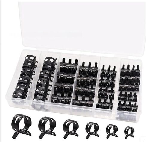 Pack of 72 Sturdy Rubber Lined P Clip Spring Steel Pipes Clamps Accessory for Automotive and Industrial Wiring in Saudi Arabia