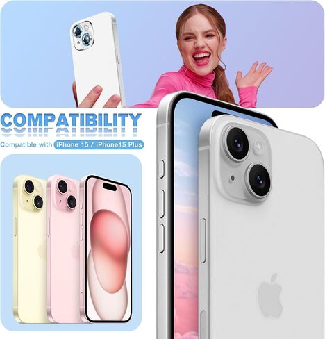 3 حزمة لحامي عدسة كاميرا iPhone 16E ، بلينغ هرمون الزجاج 9 صلابة ، واقي شاشة الكاميرا عالي الدقة مضاد للخلع لجهاز iPhone 16E (Silver) in Kuwait