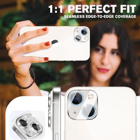 3 حزمة لحامي عدسة كاميرا iPhone 16E ، بلينغ هرمون الزجاج 9 صلابة ، واقي شاشة الكاميرا عالي الدقة مضاد للخلع لجهاز iPhone 16E (Silver) in Kuwait