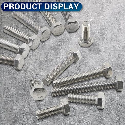 Stainless Steel Hex Head Screws - M3 to M14 - Durable Hex Bolts for Industrial and Home Use (M8 2pcs,18mm) in Saudi Arabia