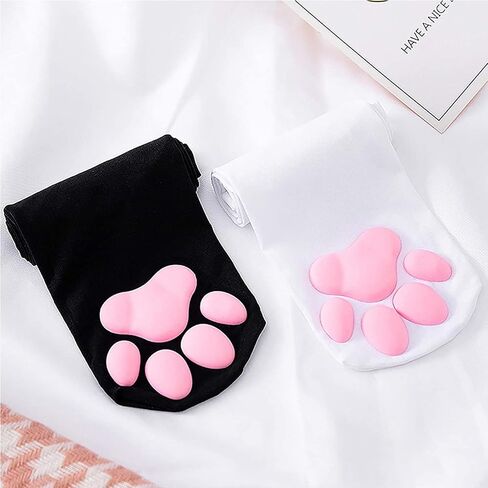 جوارب Cat Paw ، الفخذ عالي الناعم 3D Paw Pad Beans جوارب للنساء Cat Cosplay in Kuwait