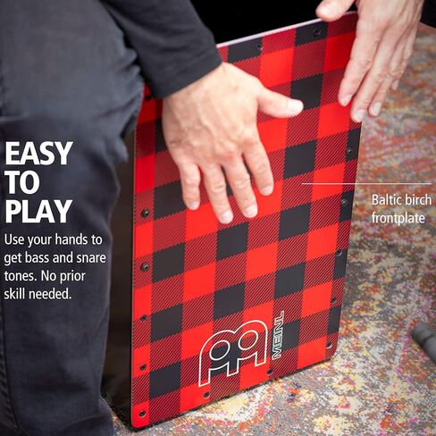 Meinl Percussion Cajon Box Drum Instrument with Internal Snare Strings, Adjustable — NOT Made in China — Play with Your Hands, 2-Year Warranty (HCAJ3AWA) in Saudi Arabia