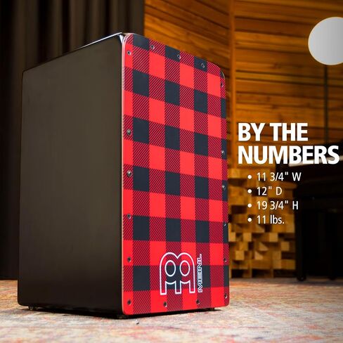Meinl Percussion Cajon Box Drum Instrument with Internal Snare Strings, Adjustable — NOT Made in China — Play with Your Hands, 2-Year Warranty (HCAJ3AWA) in Saudi Arabia