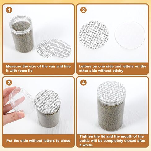 Foam Lid Liner 70 mm/2.75" Pressure Sensitive Seal Foam Lid Round Jar Seals Safety Tamper Resistant Seals Gasket Kit for Glass Jar, Canning (50 Pcs) in Saudi Arabia