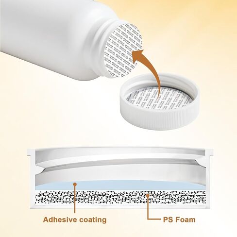 Foam Lid Liner 70 mm/2.75" Pressure Sensitive Seal Foam Lid Round Jar Seals Safety Tamper Resistant Seals Gasket Kit for Glass Jar, Canning (50 Pcs) in Saudi Arabia