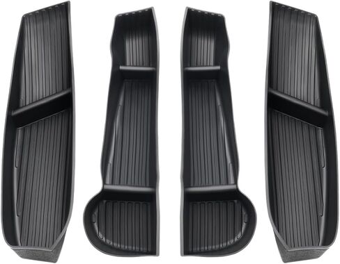 4pcs door organizer troner for Tesla Model 3 Highland 2024 2025 2026 Door Side Storage Box for Tesla Model 3 Highland Accessories Front and الخلفية واقي TPE المادة in Saudi Arabia