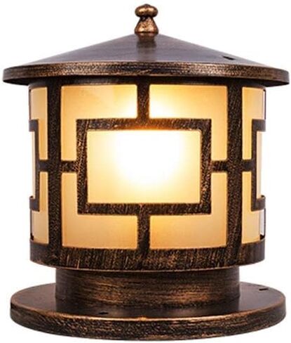 أوروبا الزجاج الألومنيوم E27 عمود إضاءة في الهواء الطلق عمود حديقة مصباح رجعية LED LED LED LED SCONCE SCONCE PARCH HOME GARDER Outball Fence Border Wall Villa Light Stadium in Saudi Arabia