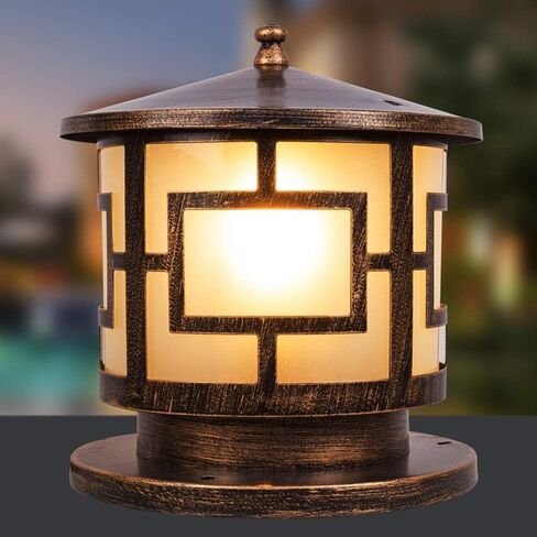 أوروبا الزجاج الألومنيوم E27 عمود إضاءة في الهواء الطلق عمود حديقة مصباح رجعية LED LED LED LED SCONCE SCONCE PARCH HOME GARDER Outball Fence Border Wall Villa Light Stadium in Saudi Arabia