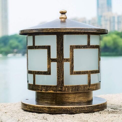 أوروبا الزجاج الألومنيوم E27 عمود إضاءة في الهواء الطلق عمود حديقة مصباح رجعية LED LED LED LED SCONCE SCONCE PARCH HOME GARDER Outball Fence Border Wall Villa Light Stadium in Saudi Arabia