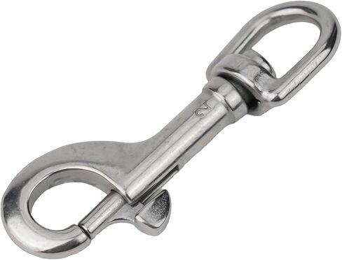 خطاف Swivel Eye Snap ، من الفولاذ المقاوم للصدأ دوارة العين خطاف زنبرك ، مقاطع علام واحدة من أجل الغوص المجلس الأليفة لعلامات الغوص/خطوط الأليف/سلسلة المفاتيح/العلم/الملابس (82 ملم) in Kuwait