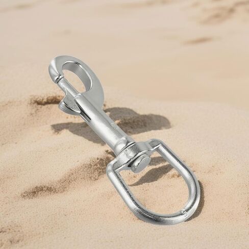 خطاف Swivel Eye Snap ، من الفولاذ المقاوم للصدأ دوارة العين خطاف زنبرك ، مقاطع علام واحدة من أجل الغوص المجلس الأليفة لعلامات الغوص/خطوط الأليف/سلسلة المفاتيح/العلم/الملابس (82 ملم) in Kuwait