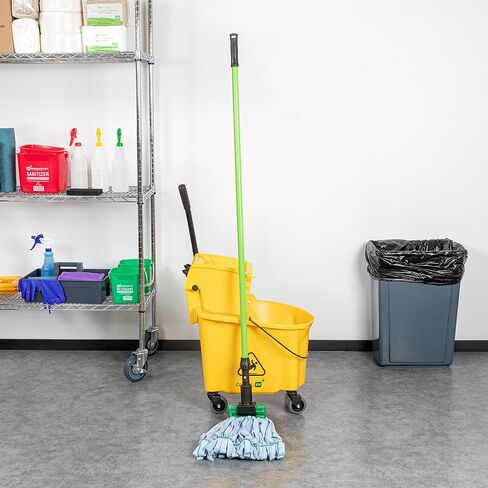 مقبض Restauranteware فقط: مقبض MOP Professional Professional 60 بوصة ، وعصا 1 مقطوعة مع مشبك الفك - يتم بيع الرأس بشكل منفصل ، قبضة مريحة ، الحديد الأخضر ، للاستخدام المنزلي والتجاري in Kuwait
