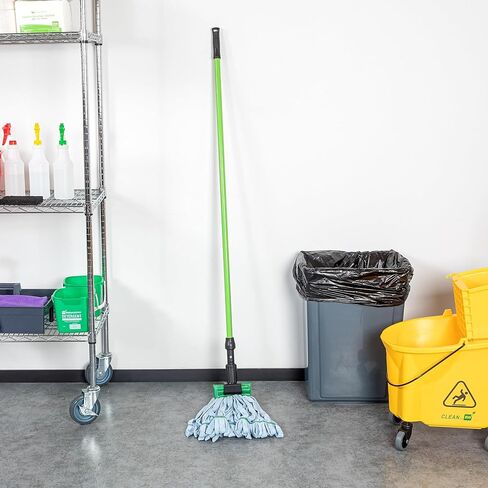مقبض Restauranteware فقط: مقبض MOP Professional Professional 60 بوصة ، وعصا 1 مقطوعة مع مشبك الفك - يتم بيع الرأس بشكل منفصل ، قبضة مريحة ، الحديد الأخضر ، للاستخدام المنزلي والتجاري in Kuwait