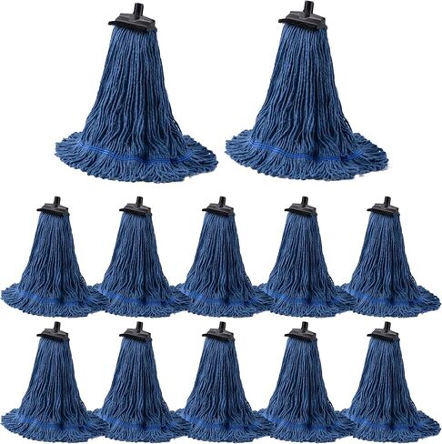 Matthew Cleaning 6 Sets of Commercial Screw On Mop Handle for Floor Cleaning,Heavy Duty Mop Head Replacement Holder 60inch Powder Coated Metal w/Threaded Plastic tip- Gray in Saudi Arabia
